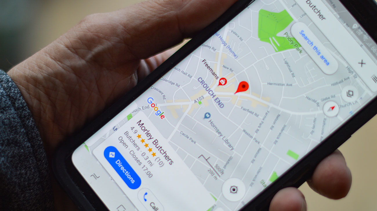 Google Maps on mobile