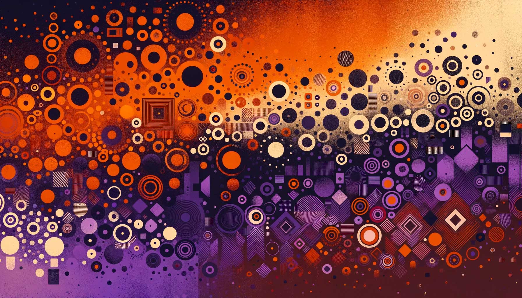abstract orange and purple shapes