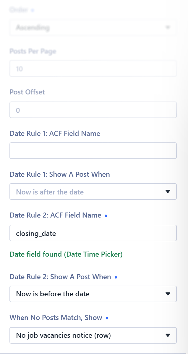 How to Hide Expired Posts in Divi 5 Loops 1 A screenshot of the Divi loop date conditions plugin seettings panel